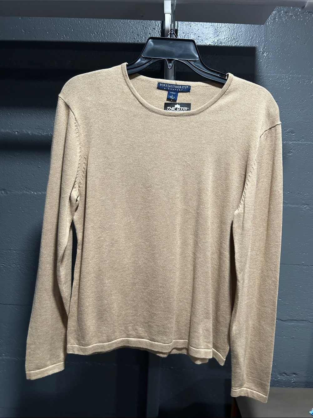 Port Authority Men's Crewneck Sweater - Beige/Tan